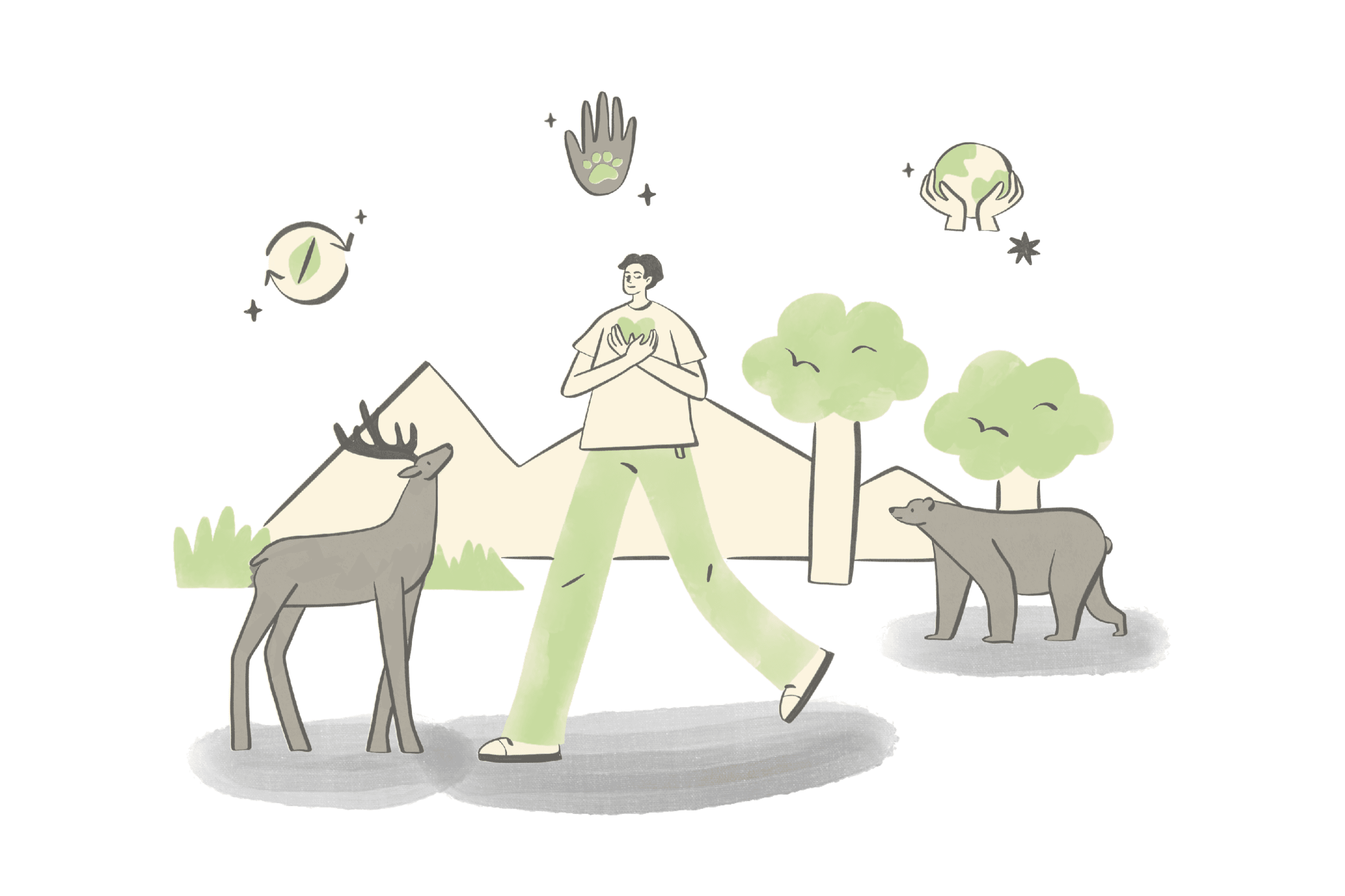 A member setting off to travel, suitcase in hand.